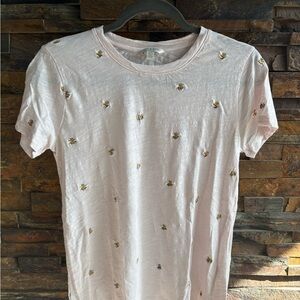 Lucky Brand Light Pink Embroidered Top